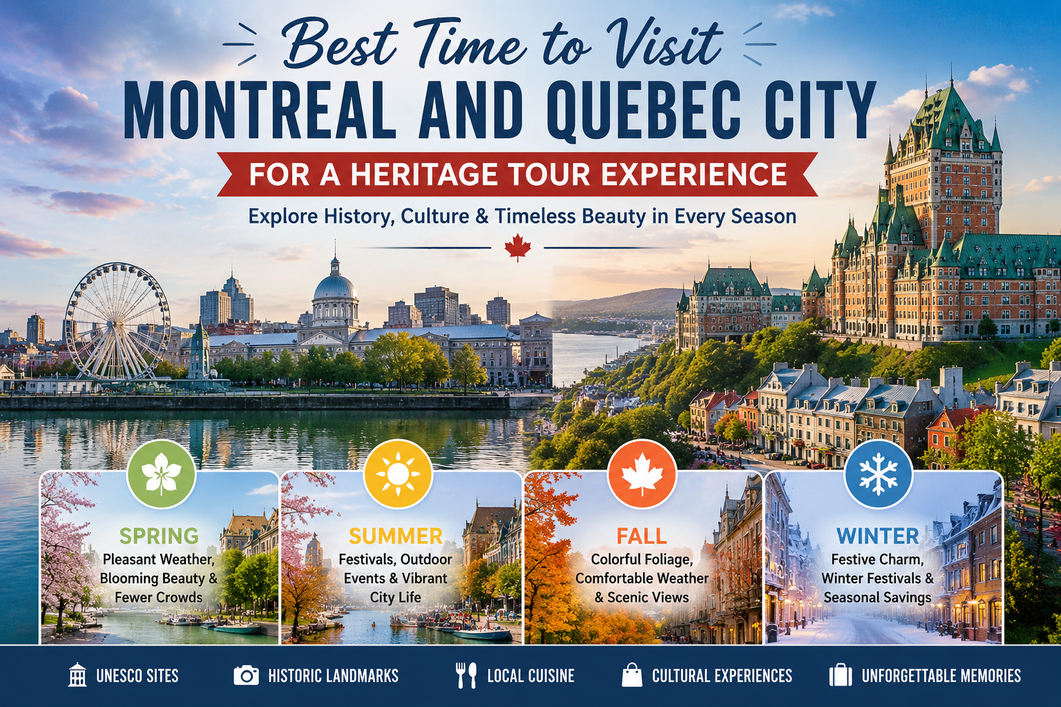 Canada Vacations in Montreal and Quebec City