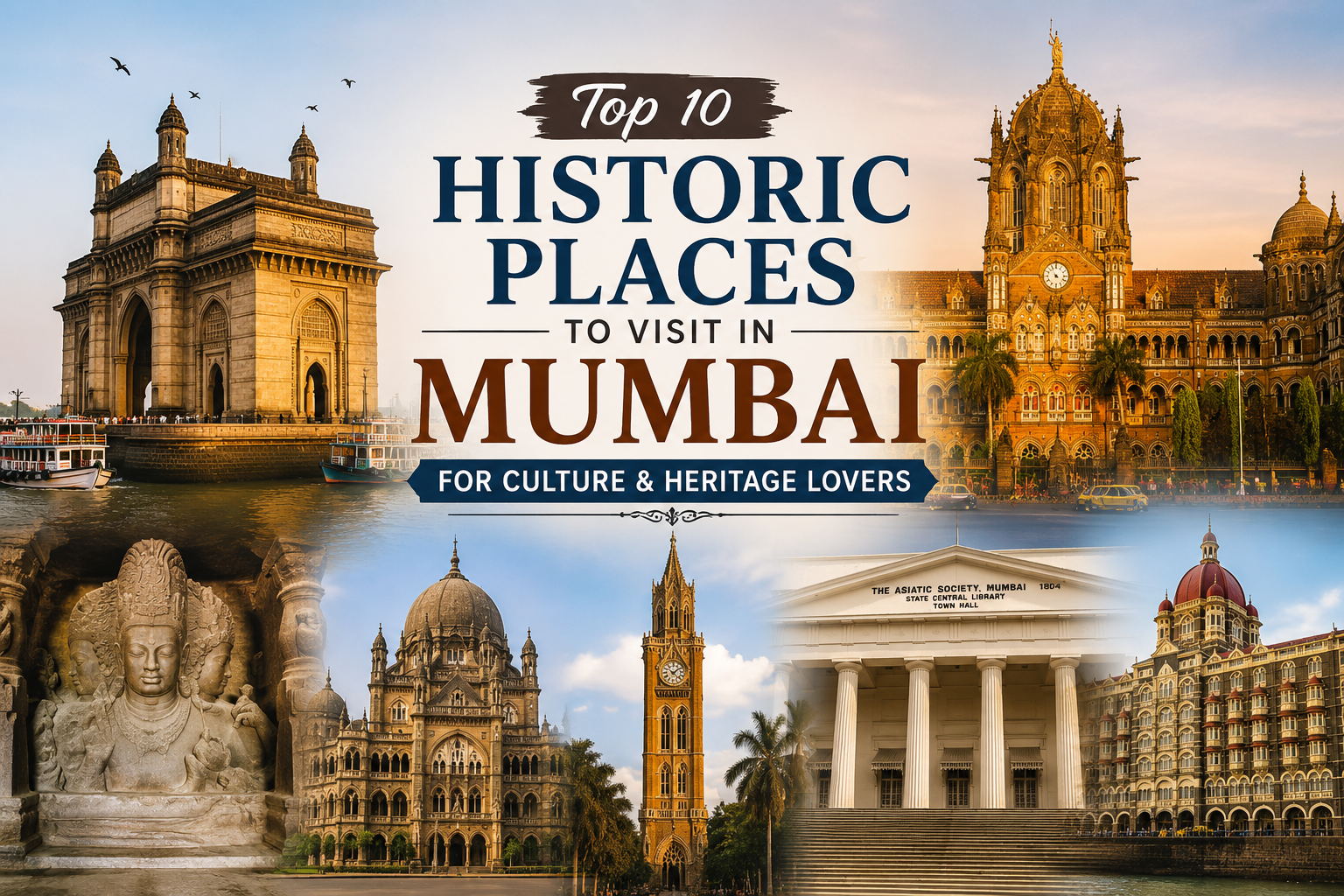 Gateway of India, CSMT, Elephanta Caves and other historic places to visit in Mumbai for culture and heritage lovers